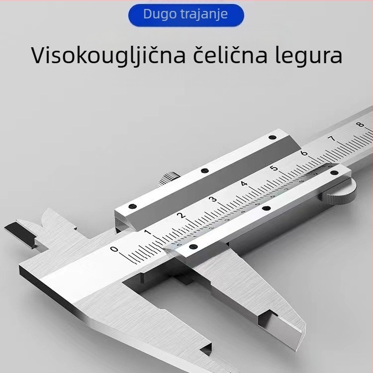 Digitalni kaliper od nehrđajućeg čelika, raspon 0-150 mm, mjerenje visine i dubine, industrijske kvalitete