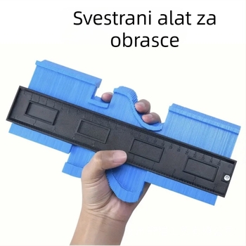 Konturna šablona za drvoobradnju s zaobljenim kutem, višenamjenski univerzalni mjerni alat za profile i krivulje