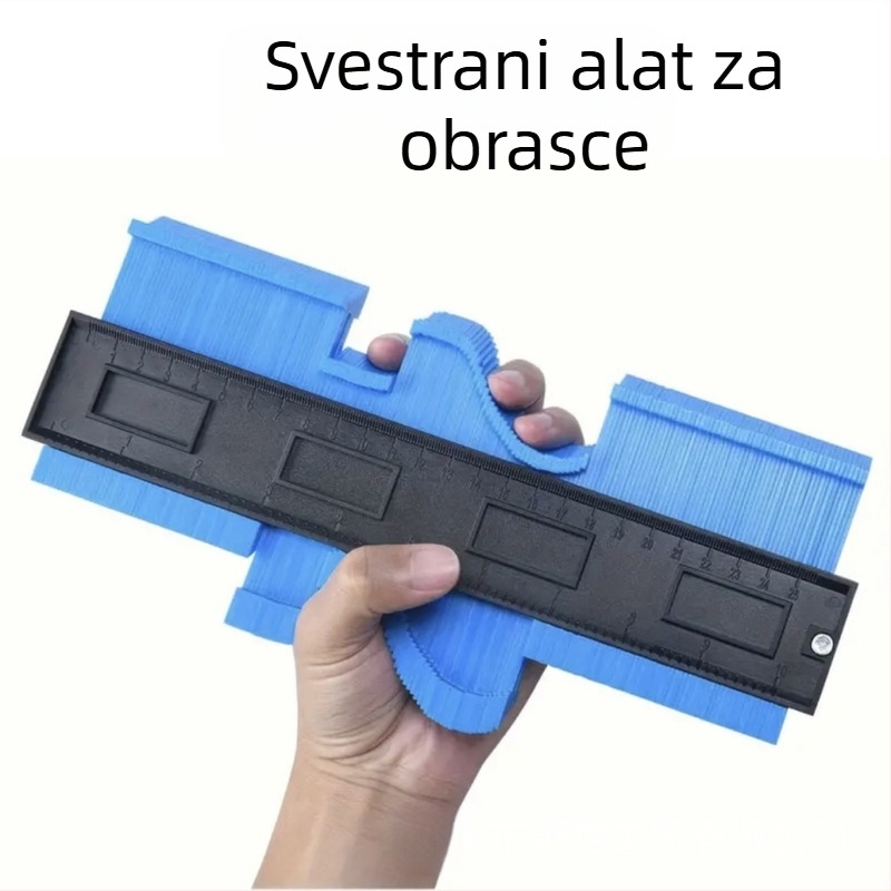 Konturna šablona za drvoobradnju s zaobljenim kutem, višenamjenski univerzalni mjerni alat za profile i krivulje