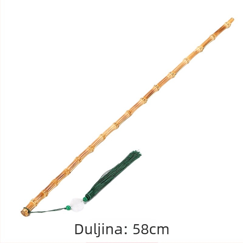 Palica za ples od bambusa, tip: pokazivač od bambusovog korijena; Materijal: bambus; Logo otisnut