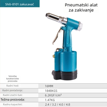 Pneumatsko hidraulični alat za zakovice za aluminijska vrata i prozore, alat za izvlačenje zakovica za aluminijske ljestve
