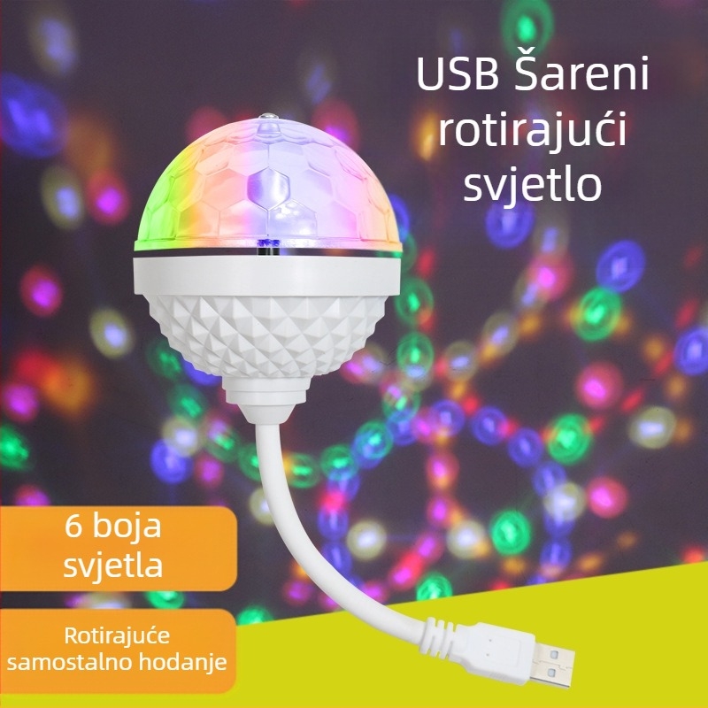 Holy Crossing XY-USB-02 Auto LED disko svjetlo, USB 5V, Rotirajuće, IP20