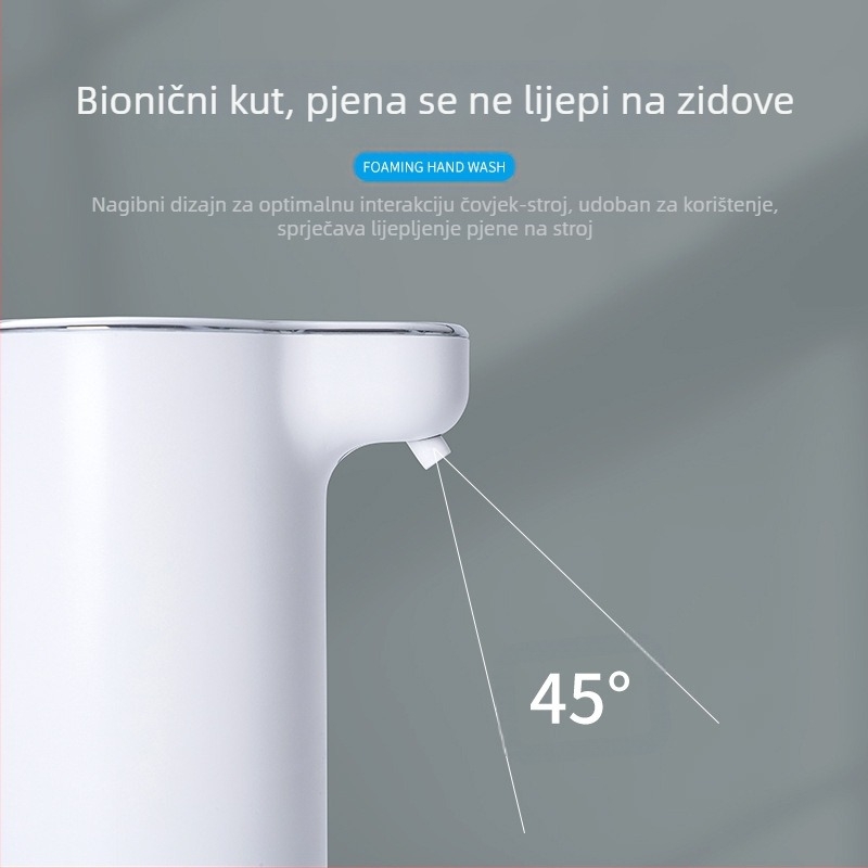 Automatski senzorni pjenasti dispenser sapuna, USB punjenje, ABS kućište, kapacitet 300 ml, tri razine pjene
