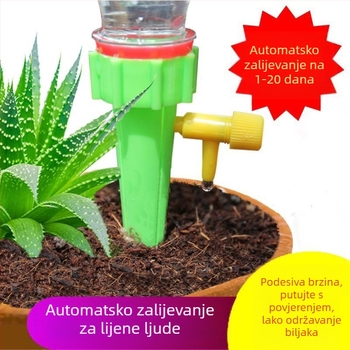 Uređaj za kapljično navodnjavanje s tajmerom za kućnu upotrebu, automatsko zalijevanje za zelene biljke, PP materijal