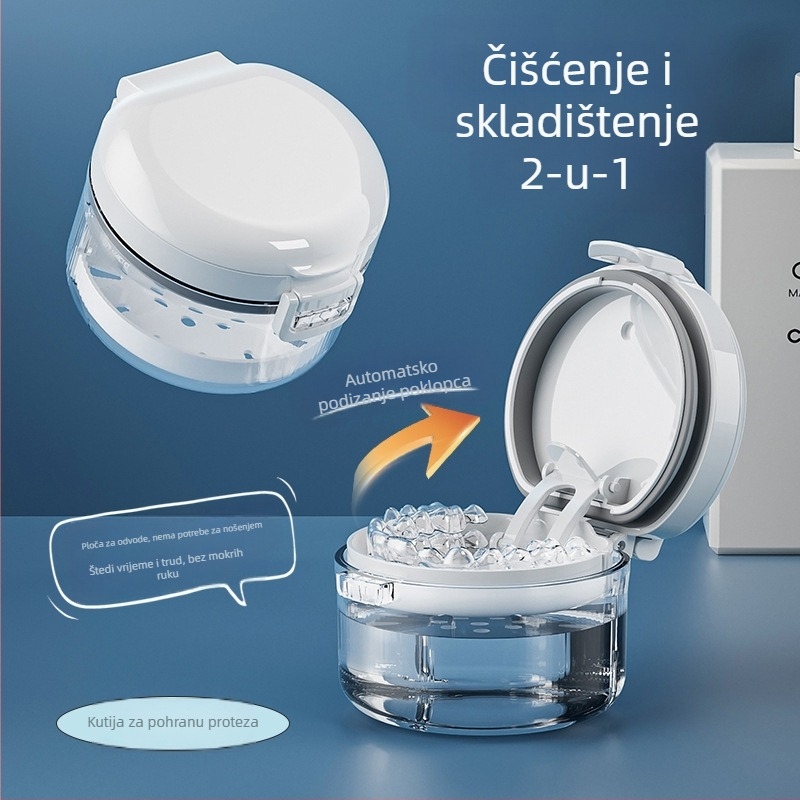 Ortodontska kutija za pohranu sa ogledalom, prijenosna plastična kutija, kapaciteta 260 ml, s poklopcem, zaštita od prašine, japanski stil