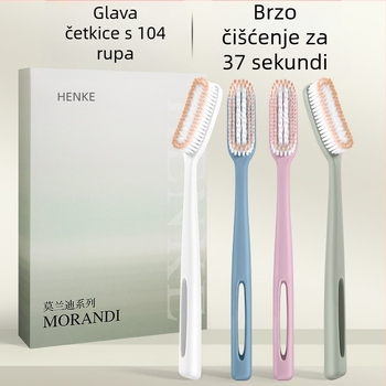 Ručna četkica za zube HK1138, inovativna treća generacija, duga glava i široka glava, učinkovito čišćenje, 37-sekundno brzo četkanje, 4 komada u pakiranju