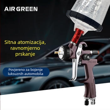 AIR GREEN SK100 pištolj za prskanje automobila, visoka atomizacija, tip posuda, za završni premaz automobila