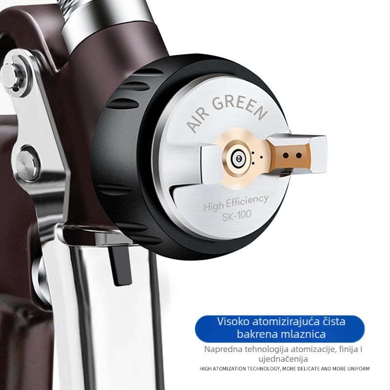 AIR GREEN SK100 pištolj za prskanje automobila, visoka atomizacija, tip posuda, za završni premaz automobila
