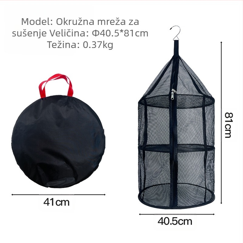 Vanjska trostupanjska mreža za sušenje – velika okrugla sklopiva mreža za pohranu, kućno sušenje; Porijeklo: Zhongshan, Guangdong; Kategorija proizvoda: Outdoor Wash Bag; Prilagođeni stil: Da; Prilagođeni materijal: Da