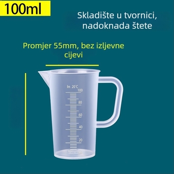 Jinghui Debljena plastična mjernica s graduiranim cilindrom, s držalom, lagana i praktična