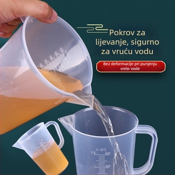 Jinghui Debljena plastična mjernica s graduiranim cilindrom, s držalom, lagana i praktična