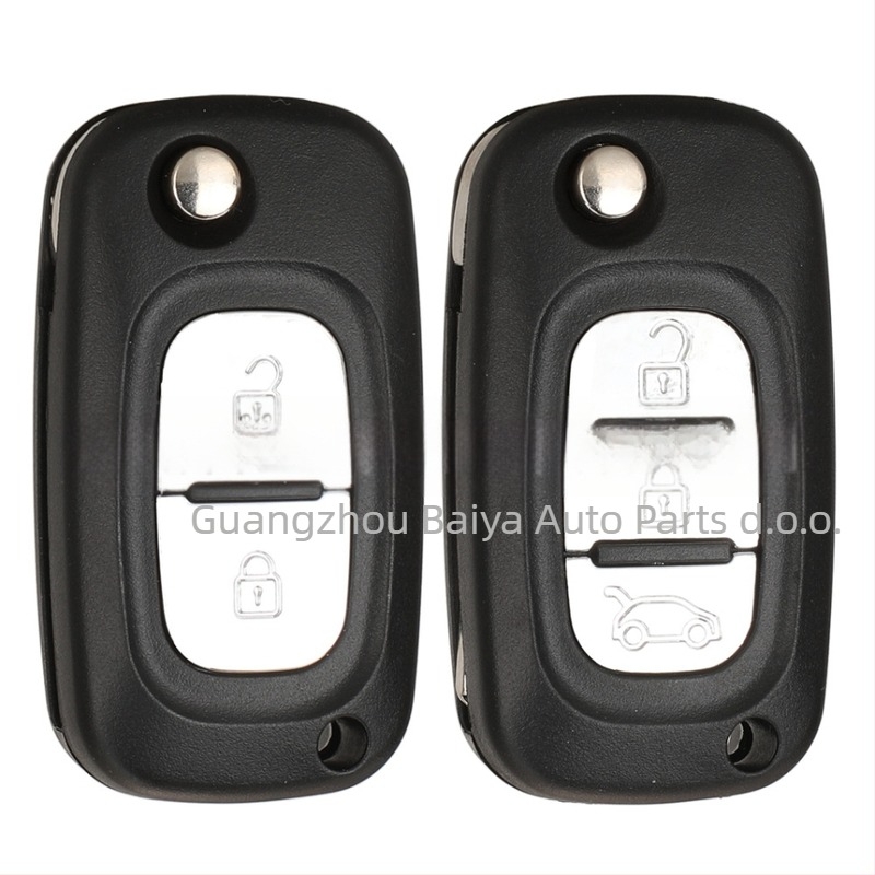 Sklopivi kućište daljinskog ključa Renault Smart Lada, kompatibilno s ključevima 2/3, plastično kućište, bakreno-plastična lamela ključa, težina 45,4 g