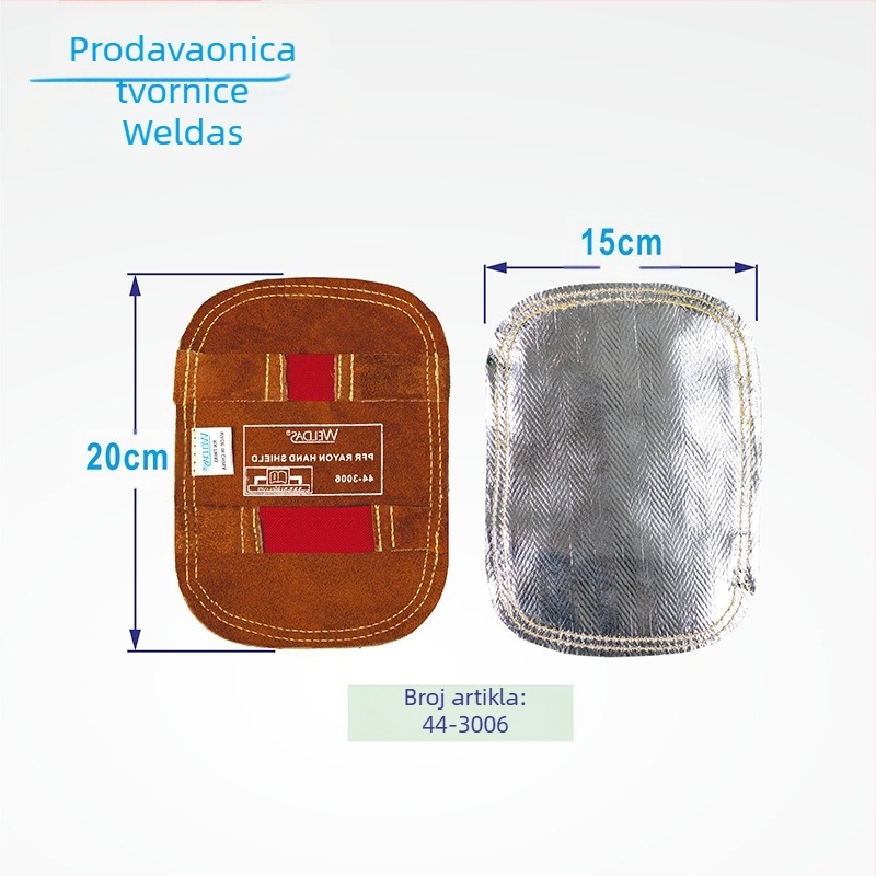 Zavarivačke zaštitne rukavice s štitnikom za ruku – aluminijska folija, kožna podstava, visoka temperatura otpornost, izolacija, zavarivanje