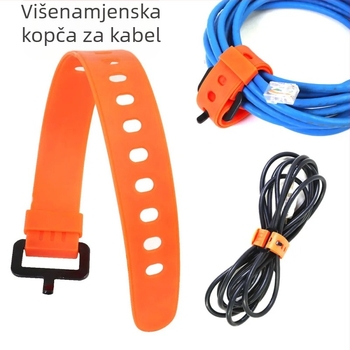 Ponovno upotrebljivi vanjski organizator za kabelske vezice i alat za hub trake, kratki i dugi stil