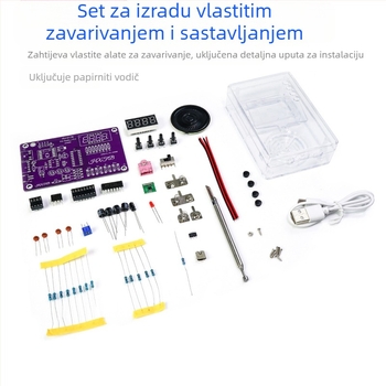 Radio montažni set s FM digitalnim zaslonom, Hu-017b, Core Storm – DIY obuka za mikrokontroler i zavarivanje