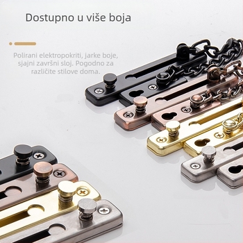 Verižna brava za vrata, dvopunktni mehanizam, nehrđajući čelik, Top Valley, suvremen stil