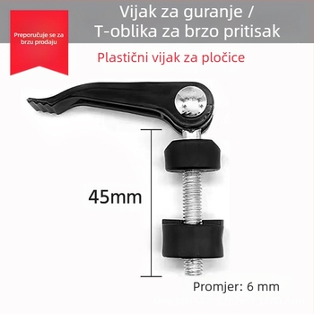 Bangwei Dodatak za pločice: nož za guranje s mjernom trakom, velika ravna glava, legura, elektroplating, GB/T839, stupanj 9.8