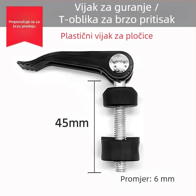 Bangwei Dodatak za pločice: nož za guranje s mjernom trakom, velika ravna glava, legura, elektroplating, GB/T839, stupanj 9.8