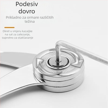 Hydraulična teleskopska potporna šipka za vrata ormarića, sklopiva, od cinka zlitine, elektroplakirano završno, model S0018