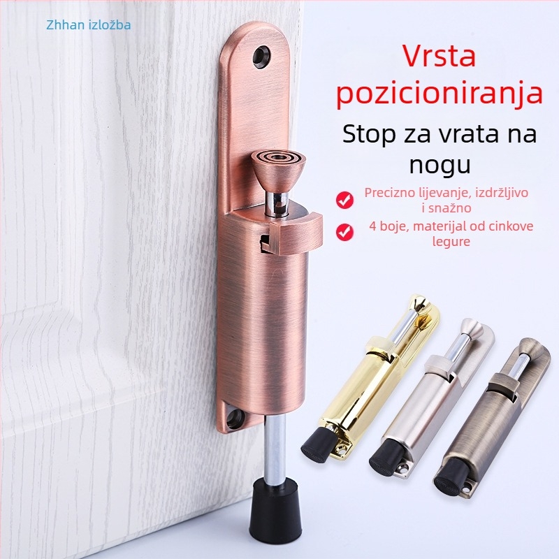 ZH613 Zink legura vrata stopper i locator, zidna montaža, ručni pogon