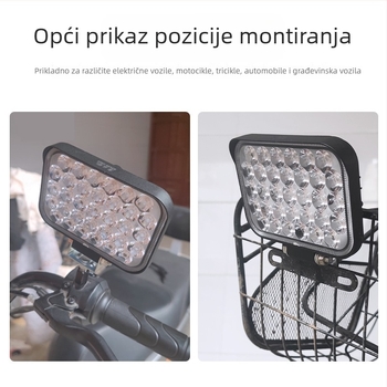 LED prednje svjetlo za električna vozila, željezni abažur svjetla, 12V, 21/33/42W, Mojiosaurus 007