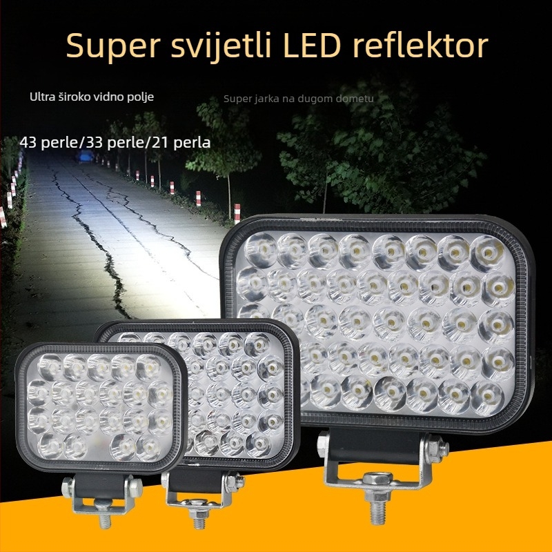 LED prednje svjetlo za električna vozila, željezni abažur svjetla, 12V, 21/33/42W, Mojiosaurus 007