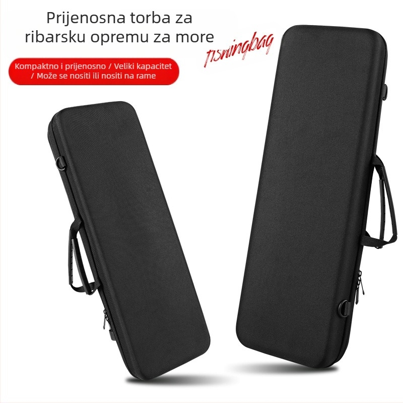 Taoyu EVA tvrda torba za ribolovnu opremu, otporna na udarce za štapove i role, prijenosna kutija za mamce, najlone i dodatke, prenosna