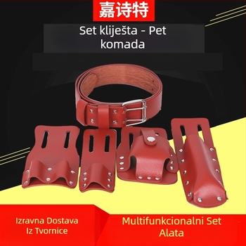 Petodjelni set kliješta s kožnom futrolom