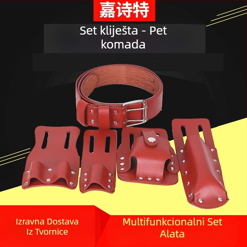 Petodjelni set kliješta s kožnom futrolom