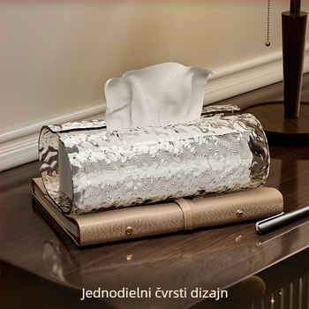 Kutija maramica s motivom vodnih valova – plastična, vodootporna, za izvlačne maramice, svijetlo luksuzan stil, Model 1