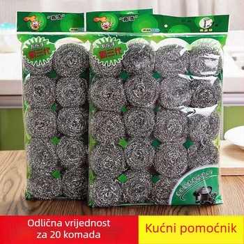 Nehrđajući čelični žičani čistač za posuđe, paket od 60 komada
