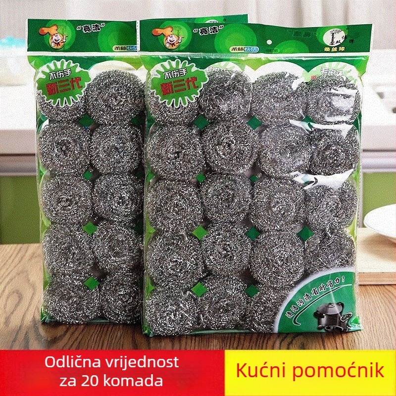 Nehrđajući čelični žičani čistač za posuđe, paket od 60 komada