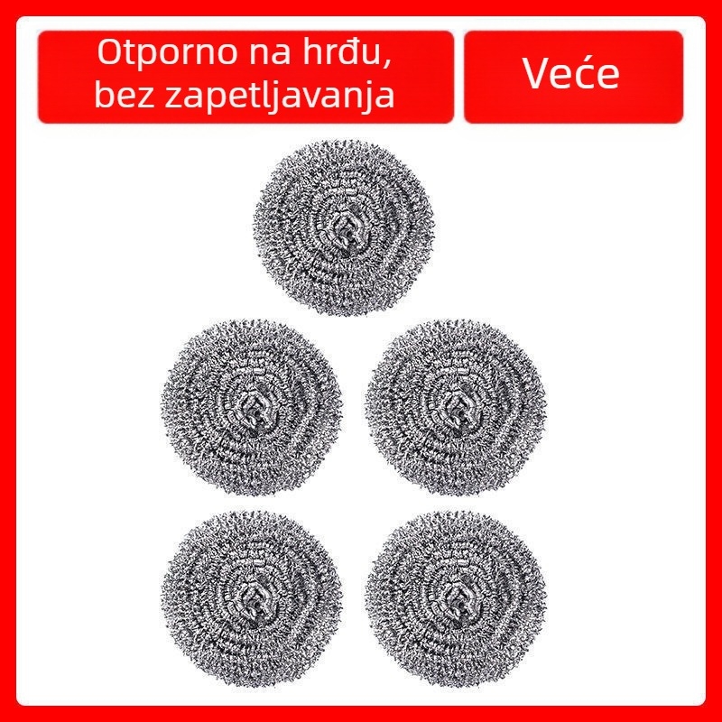 Nehrđajući čelični žičani čistač za posuđe, paket od 60 komada