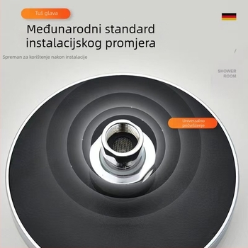 Glava tuša s gornjim raspršivanjem, ABS, raspršivanje i kiša, 1,6 MPa, 0–100°C, ručna ugradnja