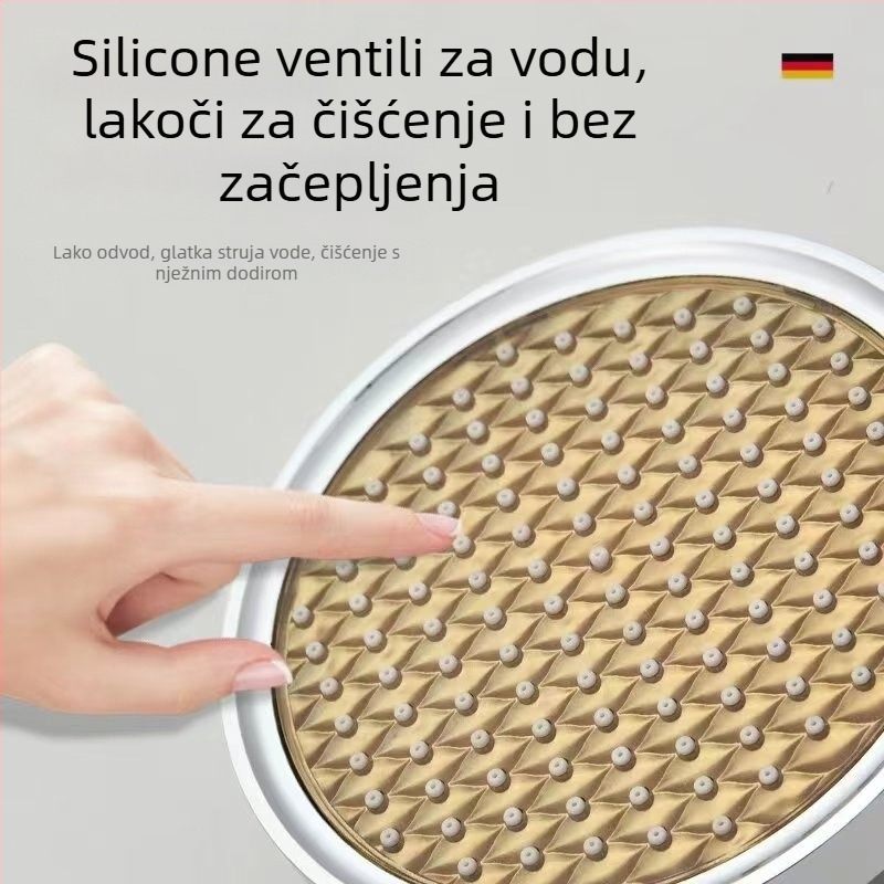 Glava tuša s gornjim raspršivanjem, ABS, raspršivanje i kiša, 1,6 MPa, 0–100°C, ručna ugradnja