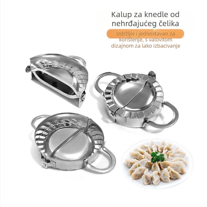 Set za knedle: kalup od 304 nehrđajućeg čelika, ručna klipsa, tiskani logotip i mogućnost prilagodbe