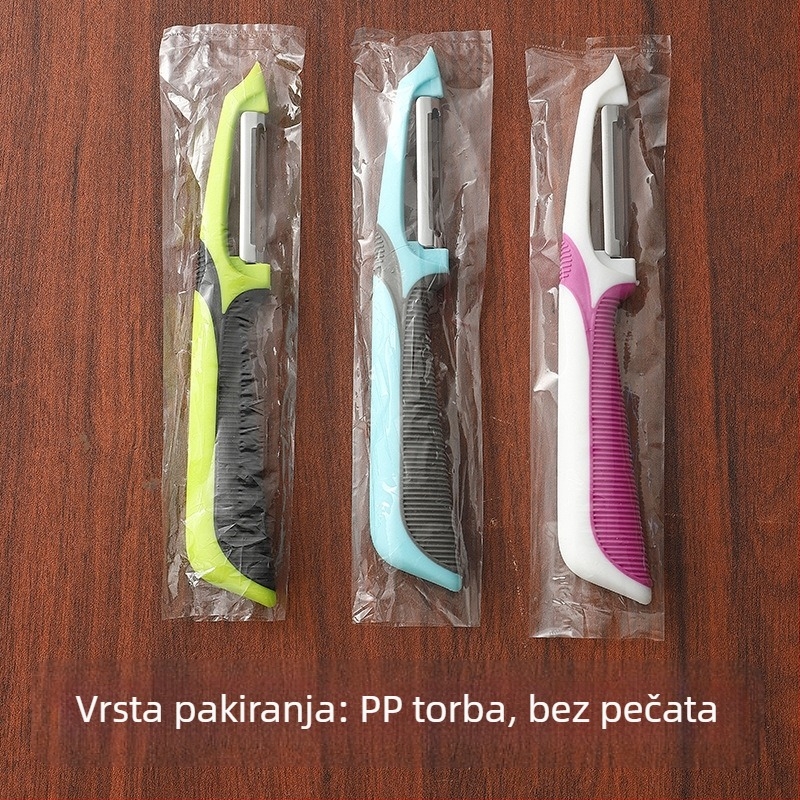 Nehrđajući čelični oguljivač za voće i krumpire s PP drškom — Prilagodljiva obrada, Ugravirano logotip, Poklon pogodan