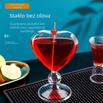 Two Bar čaša za koktel u obliku srca, japanski stil, otisnuto logo, čaša za vino