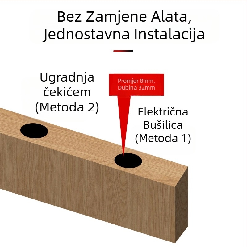 Skriveni dvostruki konektor za laminirane police – željezo s niklovim premazom, Megasbang