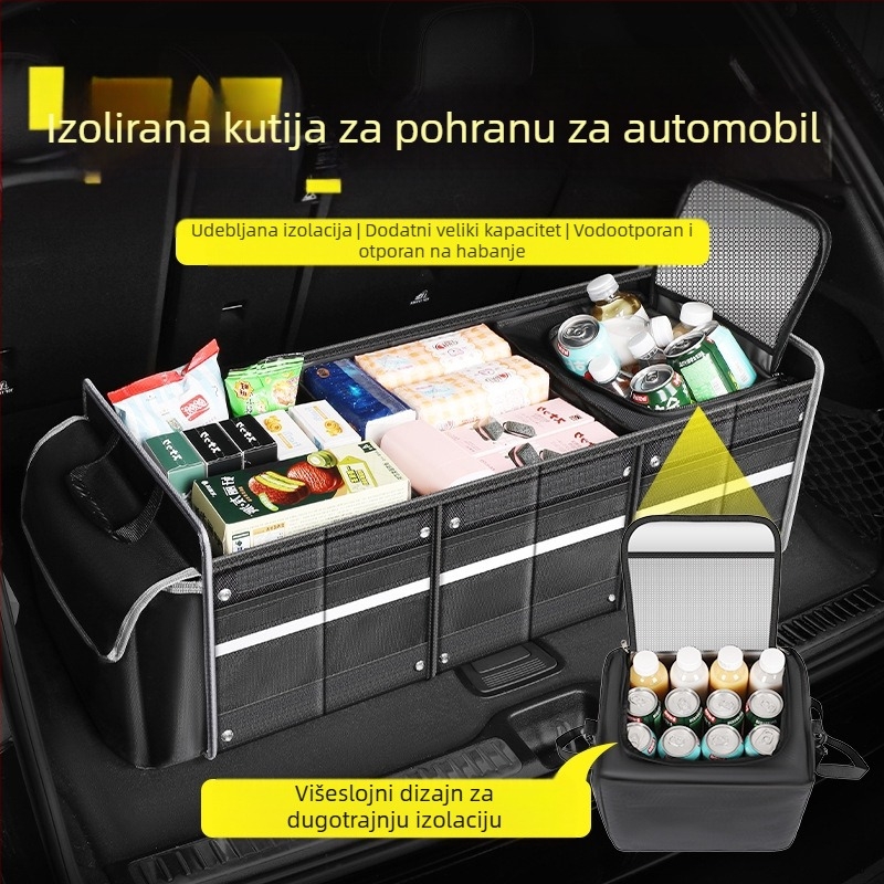 Kutija za skladištenje u prtljažniku – kožna, sklopiva, vodonepropusna, zapremina 50