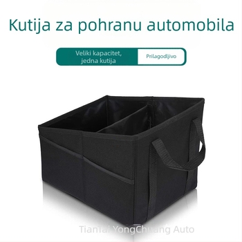 Auto kutija za skladištenje za vanjski roštilj, s uklonjivom ručkom, uz uštedu prostora, vodootporna, 15L, Oxford tkanina