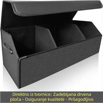 Kožna kutija za pohranu u prtljažniku automobila, sklopiva, velika kapaciteta 70 L