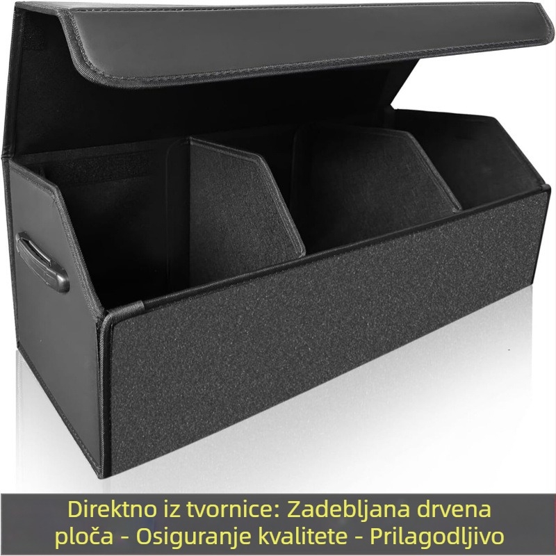 Kožna kutija za pohranu u prtljažniku automobila, sklopiva, velika kapaciteta 70 L