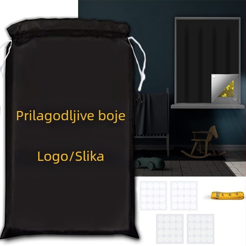 Prijenosna zavjesa za putovanja s 100% zatamnjenjem, usisna čašica, samoljepljiva, izrezana po mjeri
