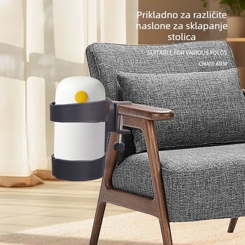 Držač čaše i olovke na radnom stolu s pričvršćivanjem na rub stola, plastika, moderan minimalistički stil, jedinstvena konfiguracija, težina 120 g