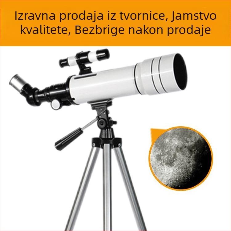 Monokularni astronomski teleskop, zum 16–200x, vidno polje 100/1000 m, model 40070 Upgrade