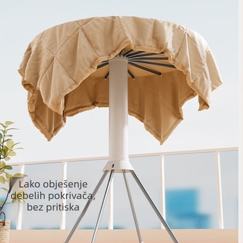 Podna sušilica za odjeću, mobilnog krilnog dizajna, plastična, izvlačna i sklopiva