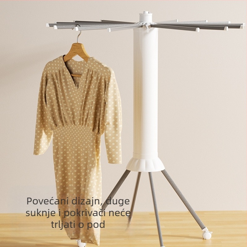 Podna sušilica za odjeću, mobilnog krilnog dizajna, plastična, izvlačna i sklopiva