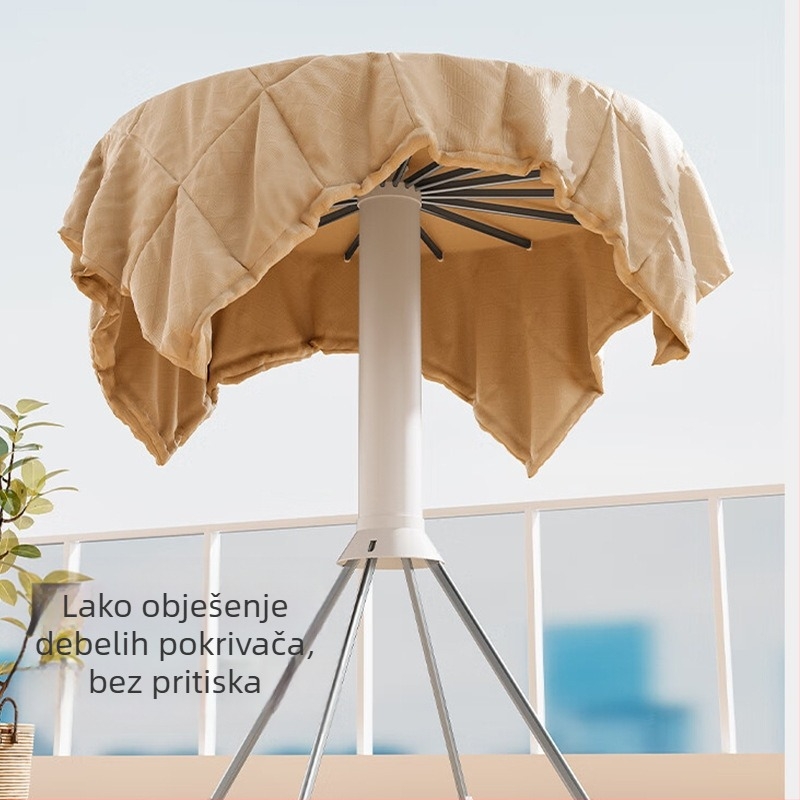 Podna sušilica za odjeću, mobilnog krilnog dizajna, plastična, izvlačna i sklopiva