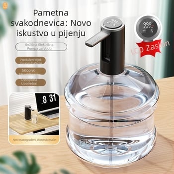 Mini punjač vode s dispenserom za flaširanu vodu, model AH-068, dodirna aktivacija, 8 W, 3.7 V